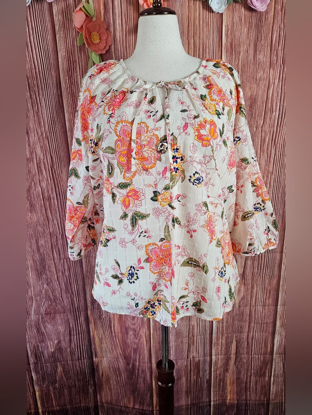 Lane Bryant Lightweight Peasant Top Plus Size 14/16